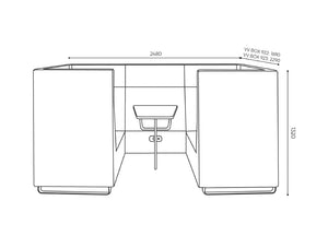 Voo Voo 9xx Meeting Sofa Booth Dimensions