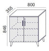 Wooden 2 Door Cabinet Sv 10 Dimensions