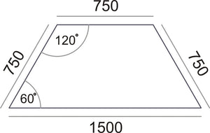 Wooden Trapezoidal Conference Table Sv 41 6 Dimensions