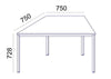 Wooden Trapezoidal Conference Table Sv 41 7 Dimensions 2