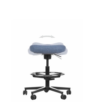 Work Stool 5 Star Aluminium Base 6