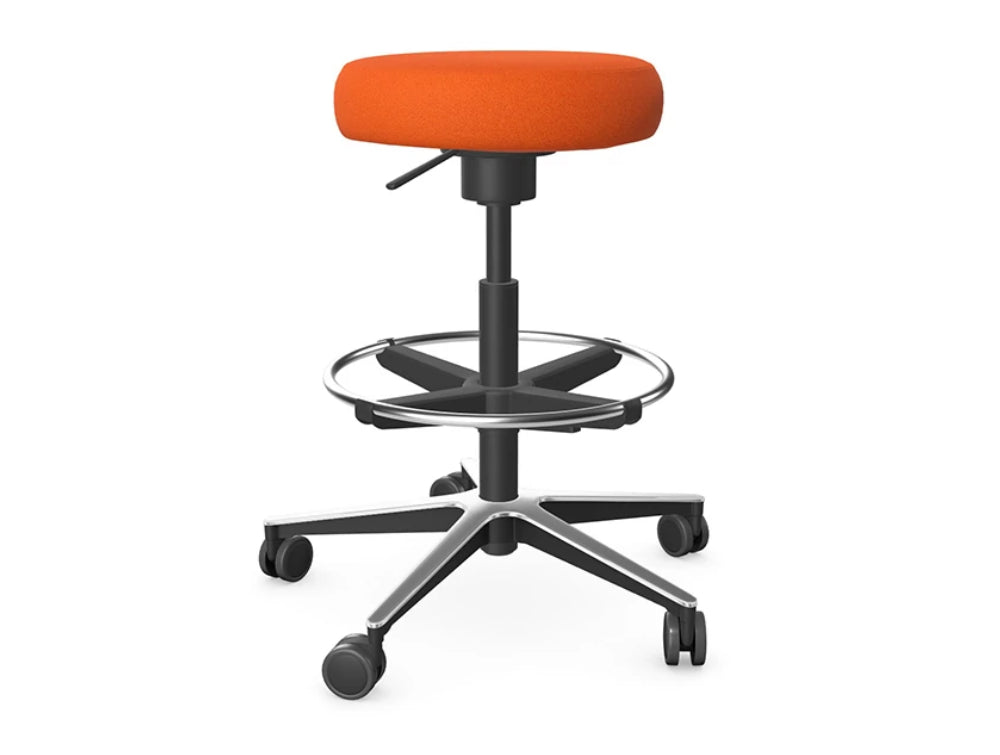 Work Stool 5 Star Aluminium Base Work 101 E110