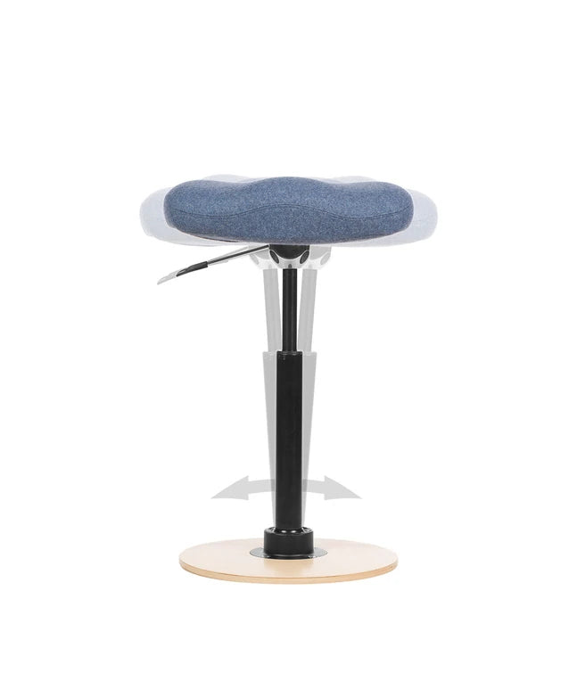 Work Stool Tilting Wooden Base 5