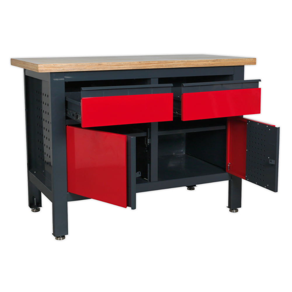Workbench with 2 Drawers and 2 Cupboards AP1372A 3