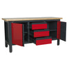 Workbench with 3 Drawers and 2 Cupboards AP1905C 2