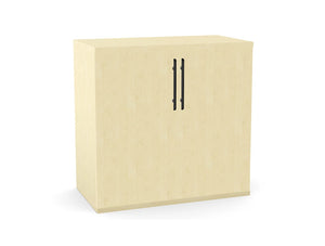 Ws.D Key 2-Level Cupboard in Birch with Black Handle