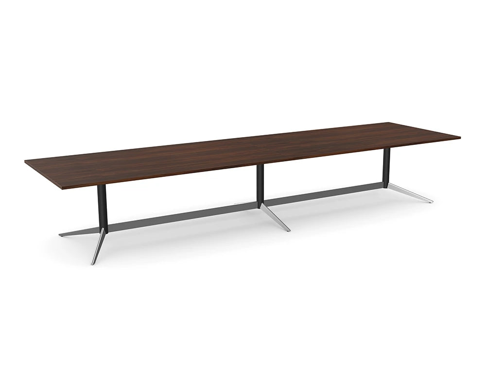 WsD Harmon Triple Base Table with Rectanglular Top