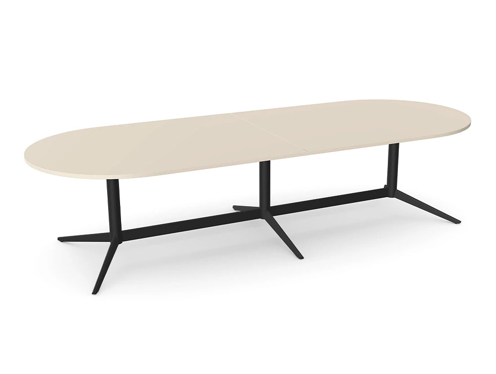 WsD Harmon Triple Cylinder Based Table with Oval Top