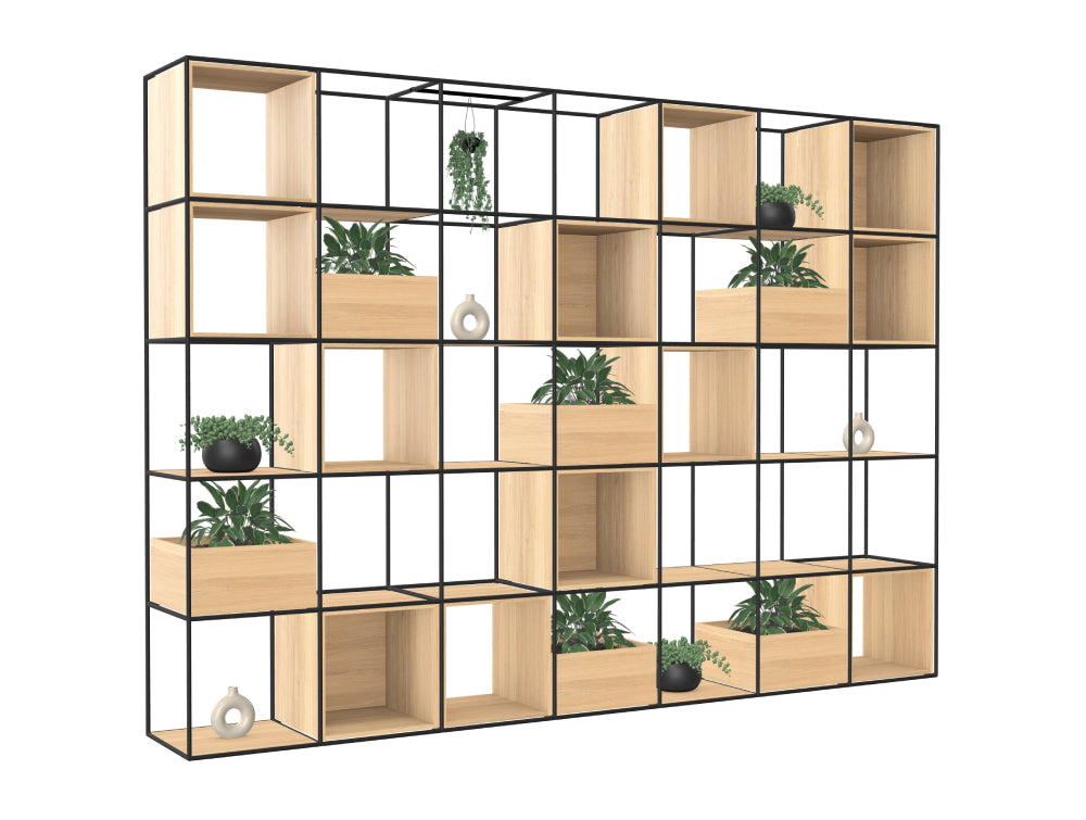 WsD Ionic 7x Column Cube Grid Zoning System with Planters