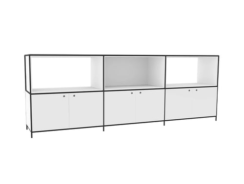 Ws.D Ionic Credenza with Double Grid Unit Storage