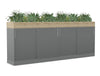 Ws.D Key 2-Level Sliding Cabinet with Planters On Top