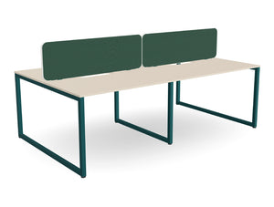 WsD Key 4 Person Back To Back Bench Desk with Closed Legs