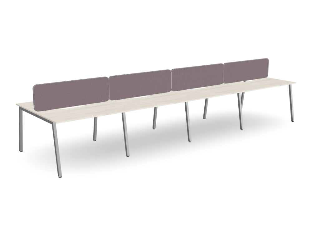 WsD Key 8 Person Back To Back Bench Desk with A Legs