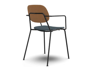 Ws.D Line Chair with 4 legs and Padded Seat and Armrest 3