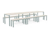 Ws.D Nestro Metal 3-Piece Canteen Table with Straight Leg