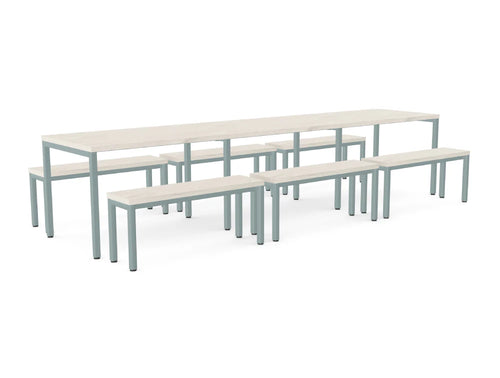 Ws.D Nestro Metal 3-Piece Canteen Table with Straight Leg