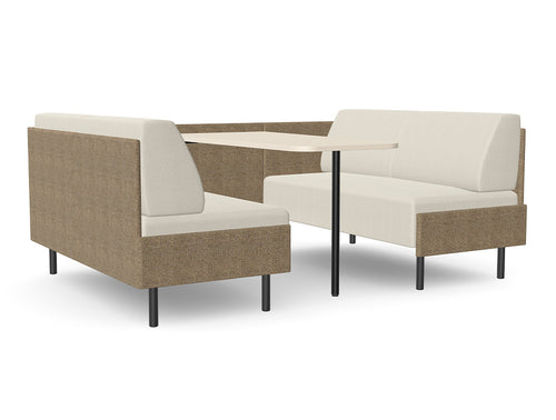 WsD Snug 4 Seater Low Back Open Meeting Pod in Two Toned Finish
