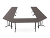 WsD Twister Fold Modular Rectangular Tables Conference Setup with Folding Legs 3
