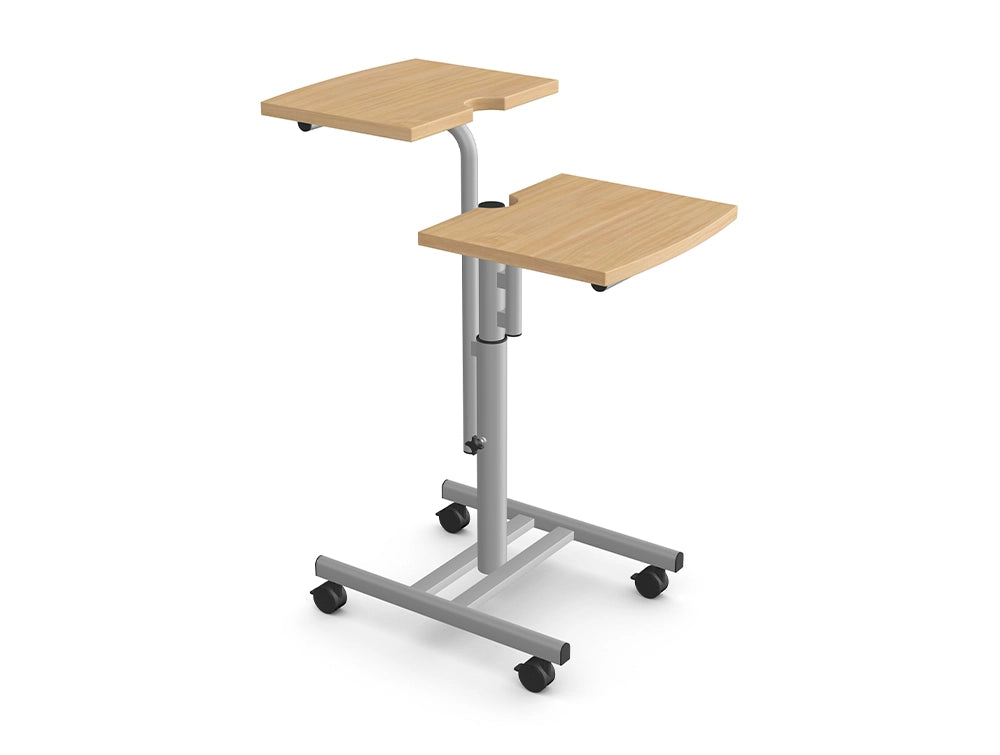 Wuteh Mobile Table with Dual Desktop
