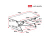 Yo Yo Desk 120 Sit Stand Solution White 7 Dimensions 1