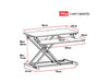 Yo Yo Desk 80 S Sit Stand Solution White 8 Dimensions 1