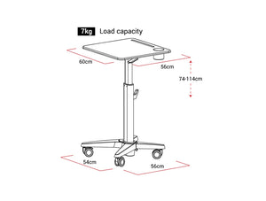 Yo Yo Desk Learn Sit Stand Solution Black 5 Dimensions