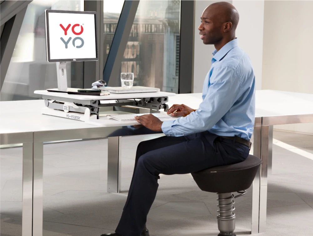 Yo Yo Desk Mini Sit Stand Solution White 8 Sitting Solution