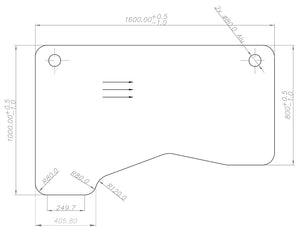 Zoom K Top Sit-Stand Desk Dimensions