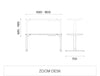 Zoom Single Desk with Bamboo Top Dimensions