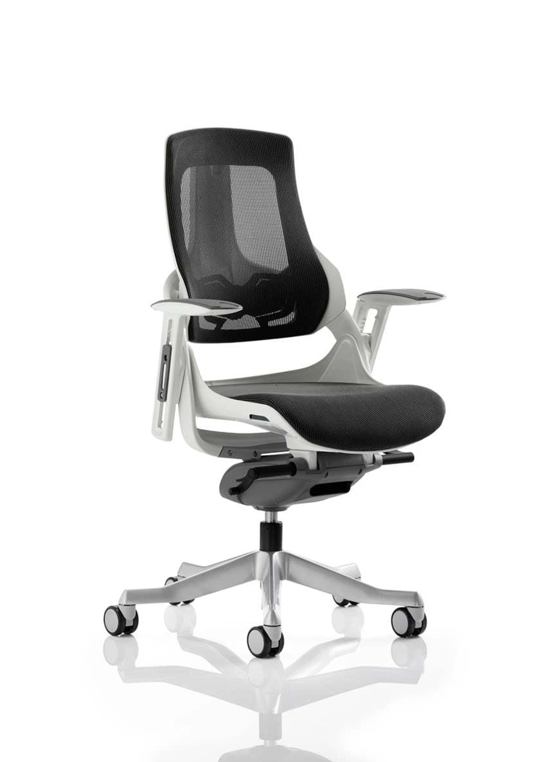 Zure High Back White Shell Executive Office Chair With Arms EX000111 1