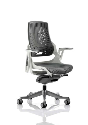 Zure High Back White Shell Executive Office Chair With Arms EX000112 10