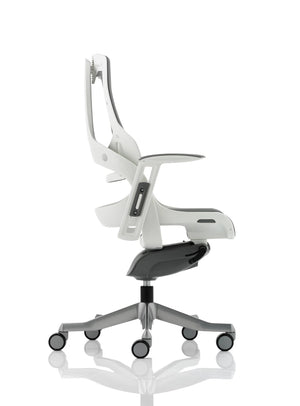 Zure High Back White Shell Executive Office Chair With Arms EX000112 8