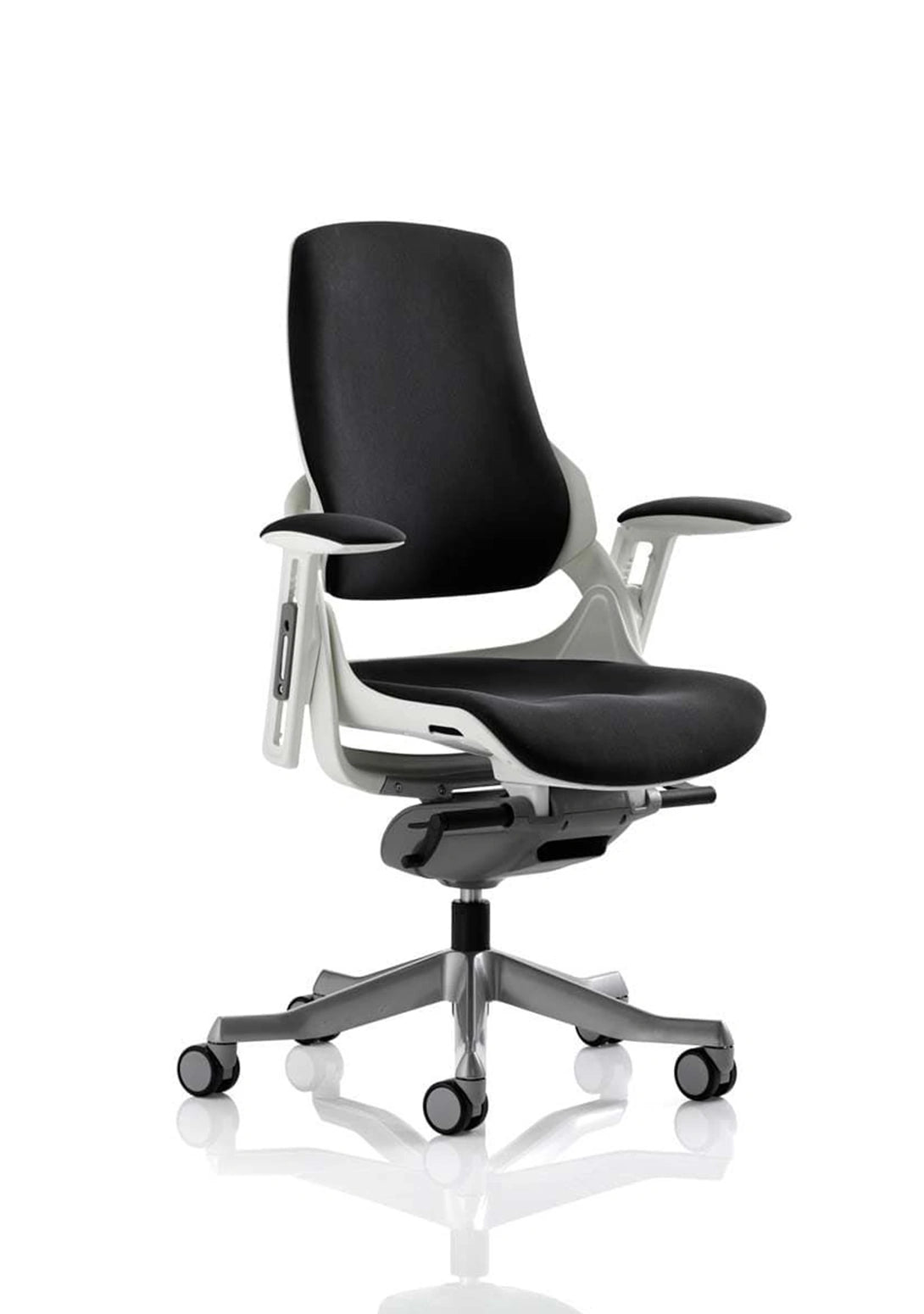 Zure High Back White Shell Executive Office Chair With Arms EX000111 1