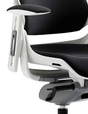 Zure High Back White Shell Executive Office Chair With Arms EX000114 4