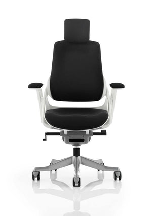 Zure High Back White Shell Executive Office Chair With Arms KC0161 3