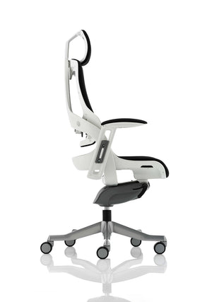 Zure High Back White Shell Executive Office Chair With Arms KC0161 5