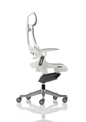 Zure High Back White Shell Executive Office Chair With Arms KC0164 5