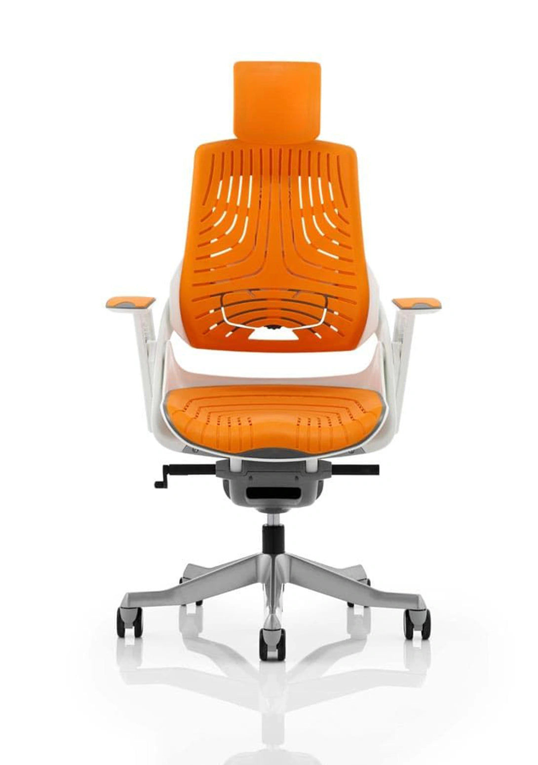 Zure High Back White Shell Executive Office Chair With Arms KC0165 5