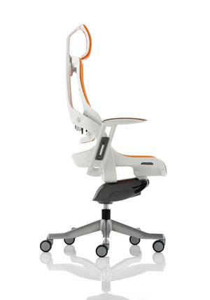 Zure High Back White Shell Executive Office Chair With Arms KC0165 7