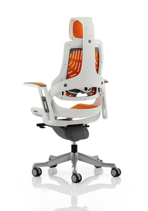 Zure High Back White Shell Executive Office Chair With Arms KC0165 9