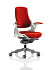 Zure High Back White Shell Executive Office Chair With Arms KCUP0692 2