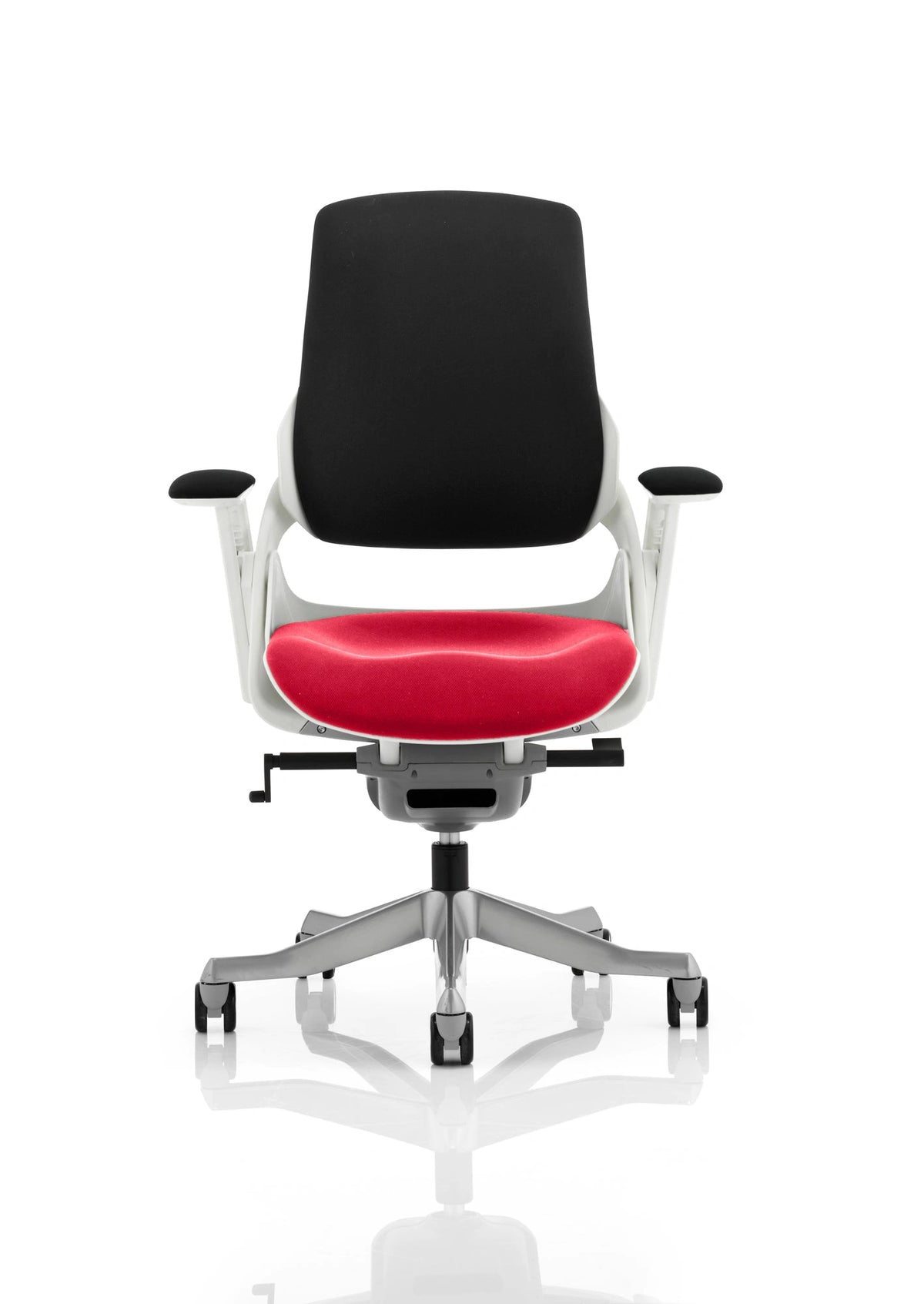 Zure High Back White Shell Executive Office Chair With Arms KCUP0697 1