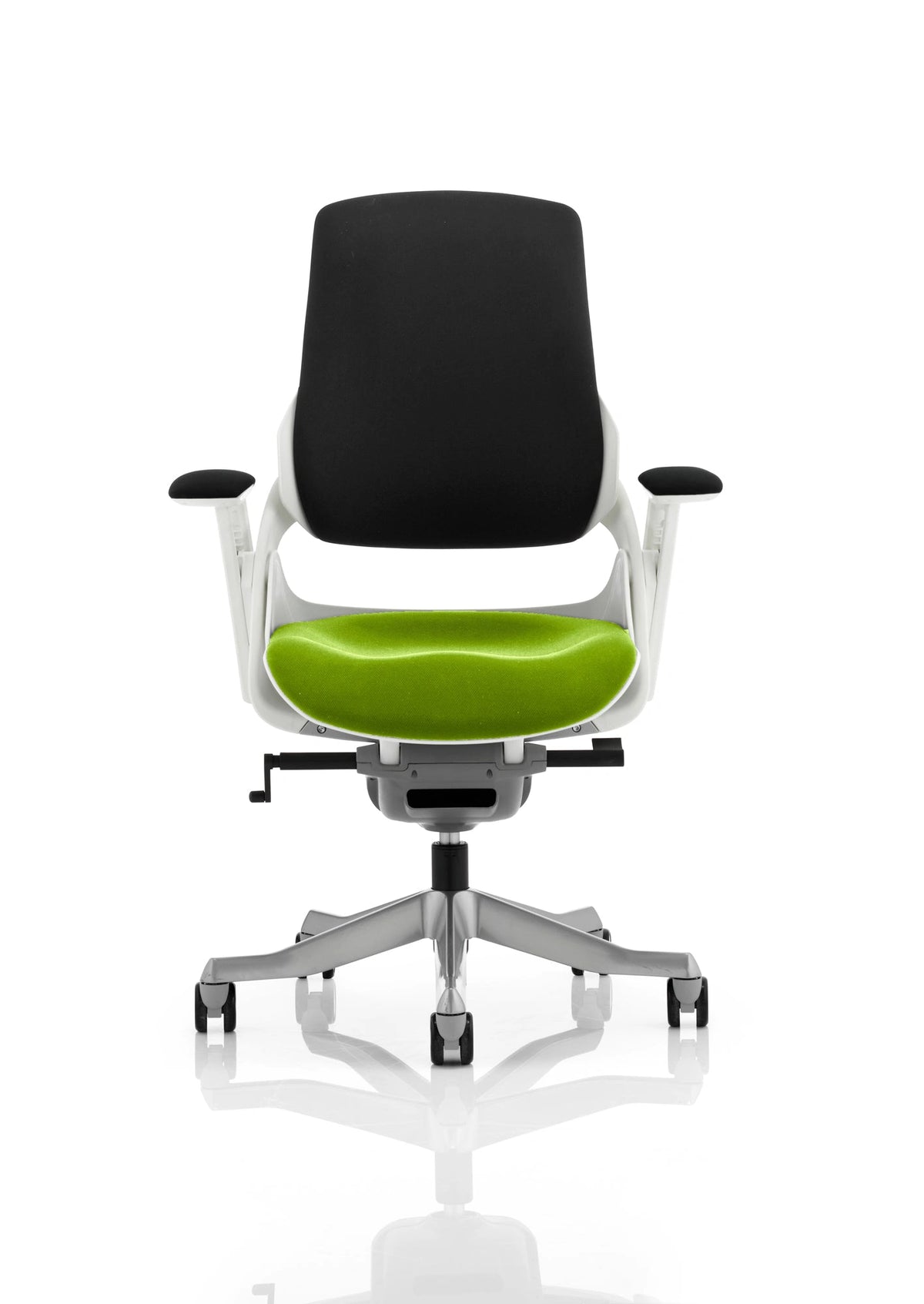 Zure High Back White Shell Executive Office Chair With Arms KCUP0698 1