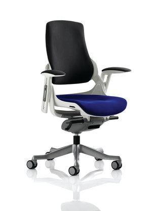 Zure High Back White Shell Executive Office Chair With Arms KCUP0699 2