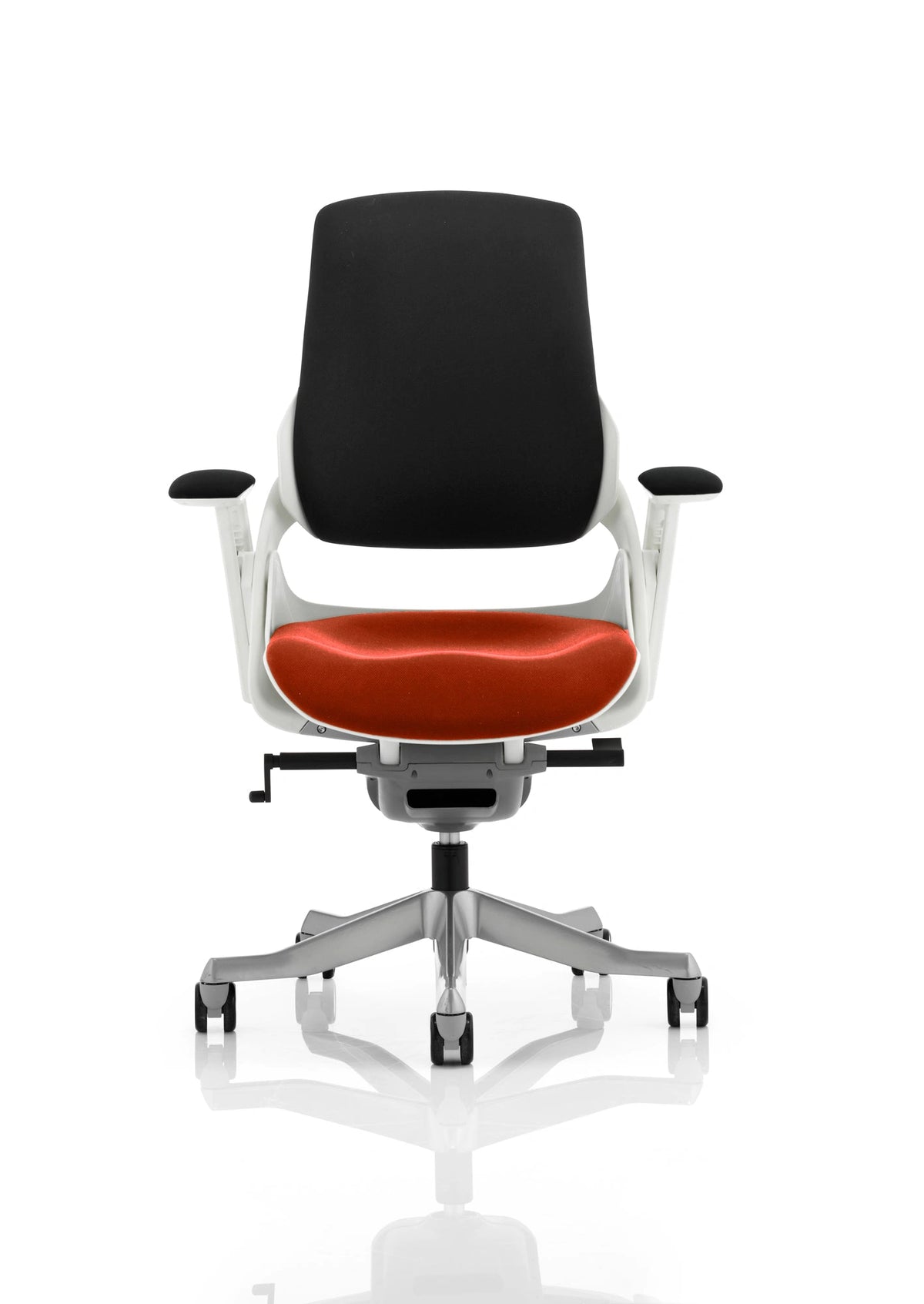 Zure High Back White Shell Executive Office Chair With Arms KCUP0702 1