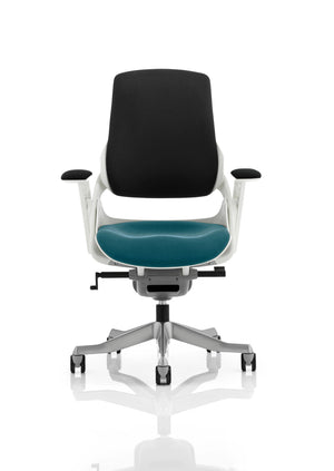 Zure High Back White Shell Executive Office Chair With Arms KCUP0703 2