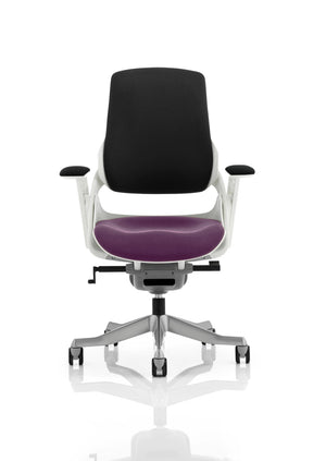 Zure High Back White Shell Executive Office Chair With Arms KCUP0704 2