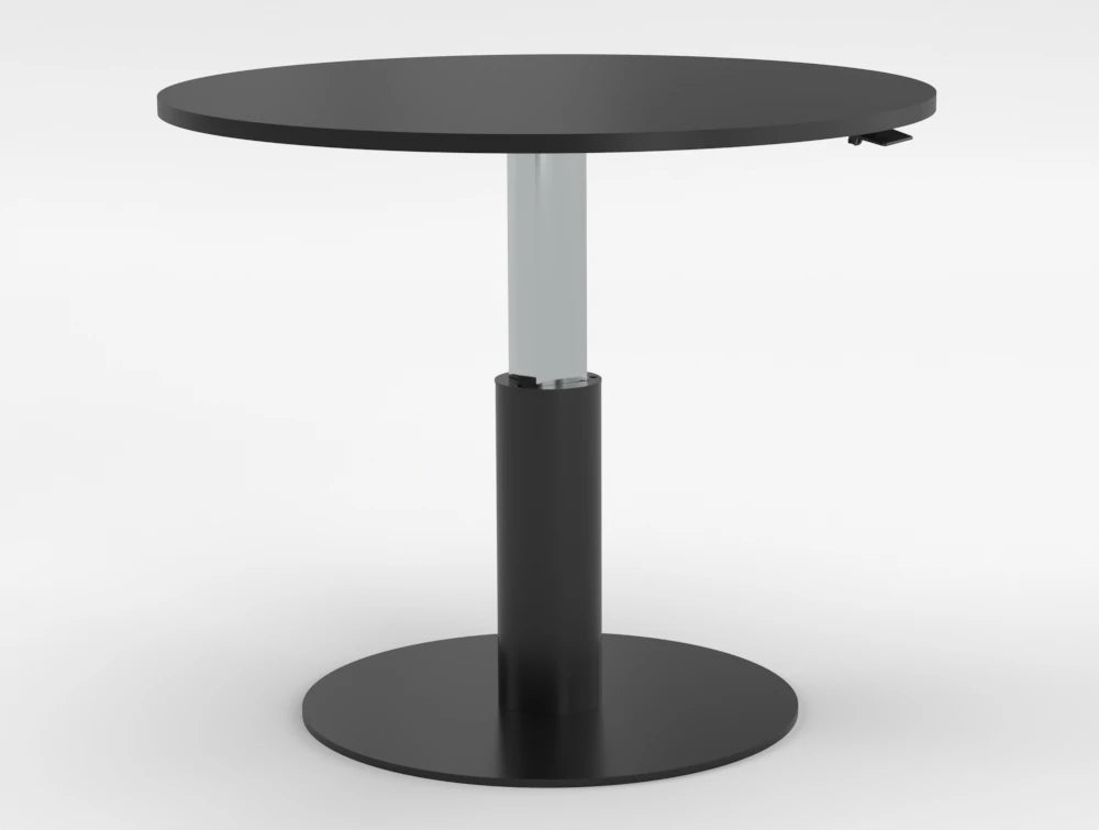 Mara Follow Round Adjustable Table 299K Black Top Black Frame 1100Mm
