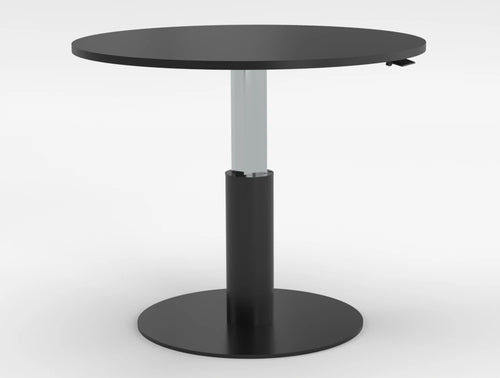 Mara Follow Round Adjustable Table 299K Black Top Black Frame 1000Mm